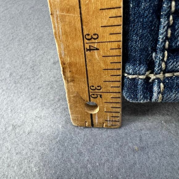 Miss Me Jeans Women's 33 (16) Blue Boot Cut Cow Print Western Preppy Blingy - Picture 15 of 15